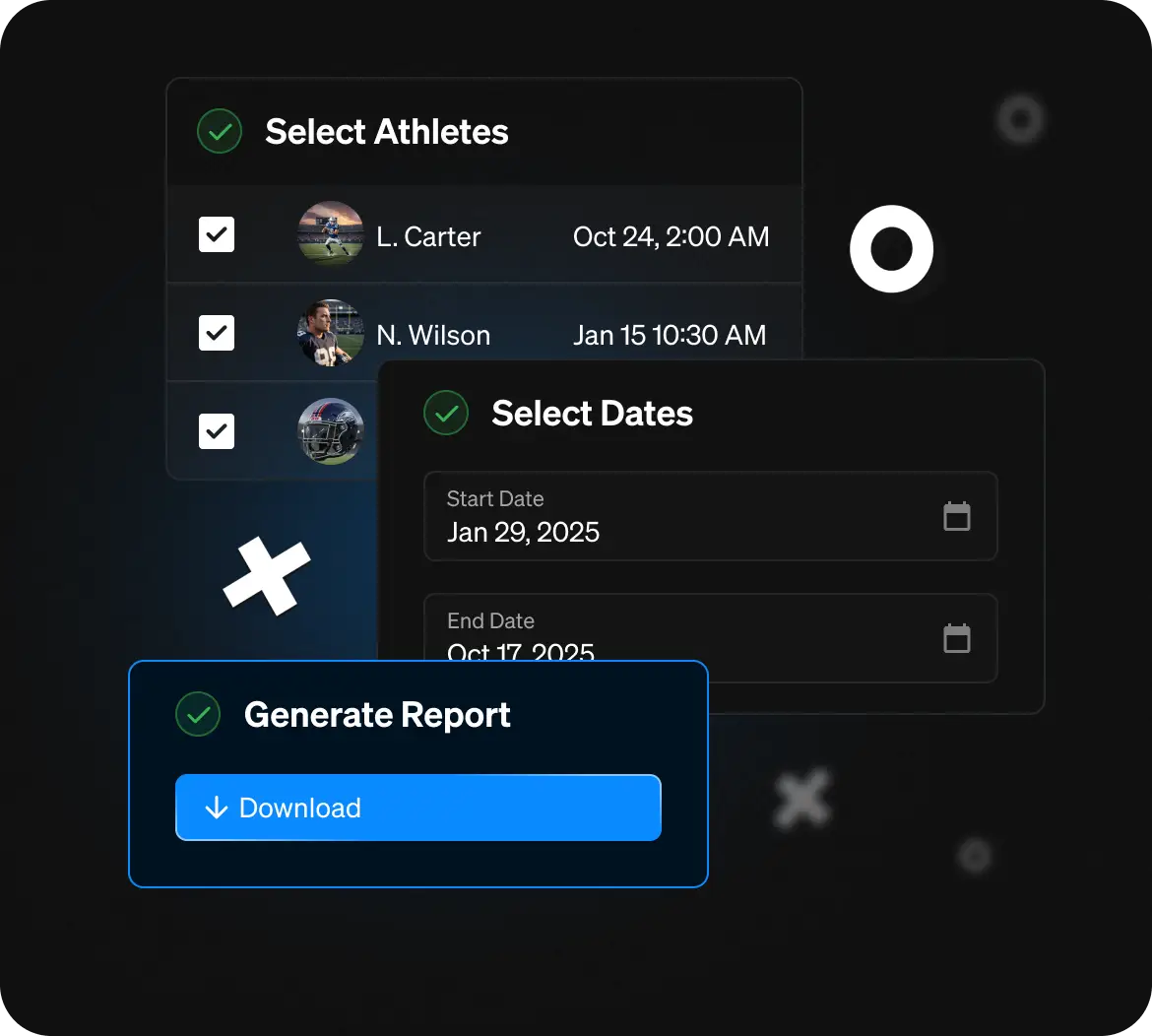 Automated athlete progress reports in Crucible