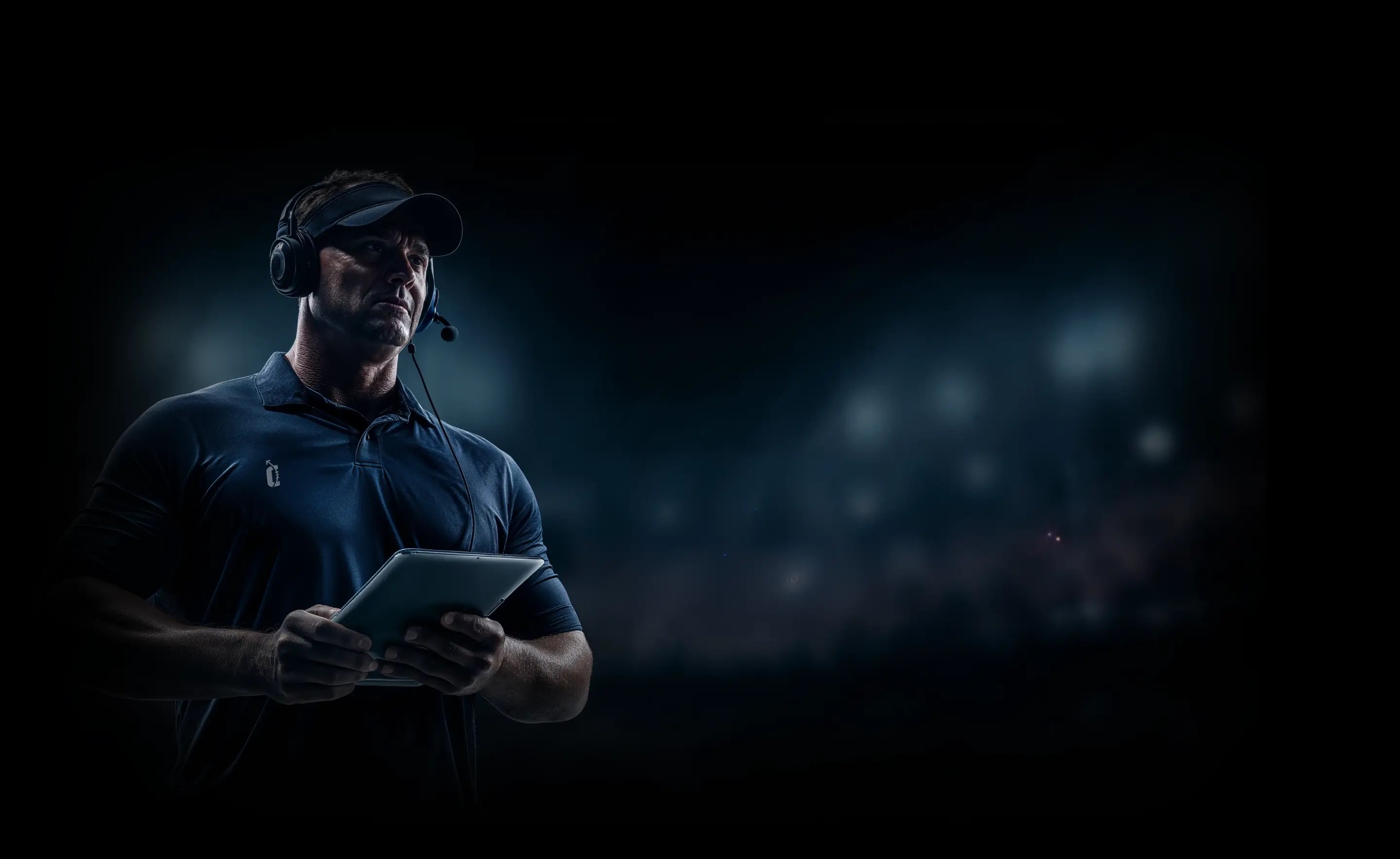 Coach reviewing athlete performance in Crucible