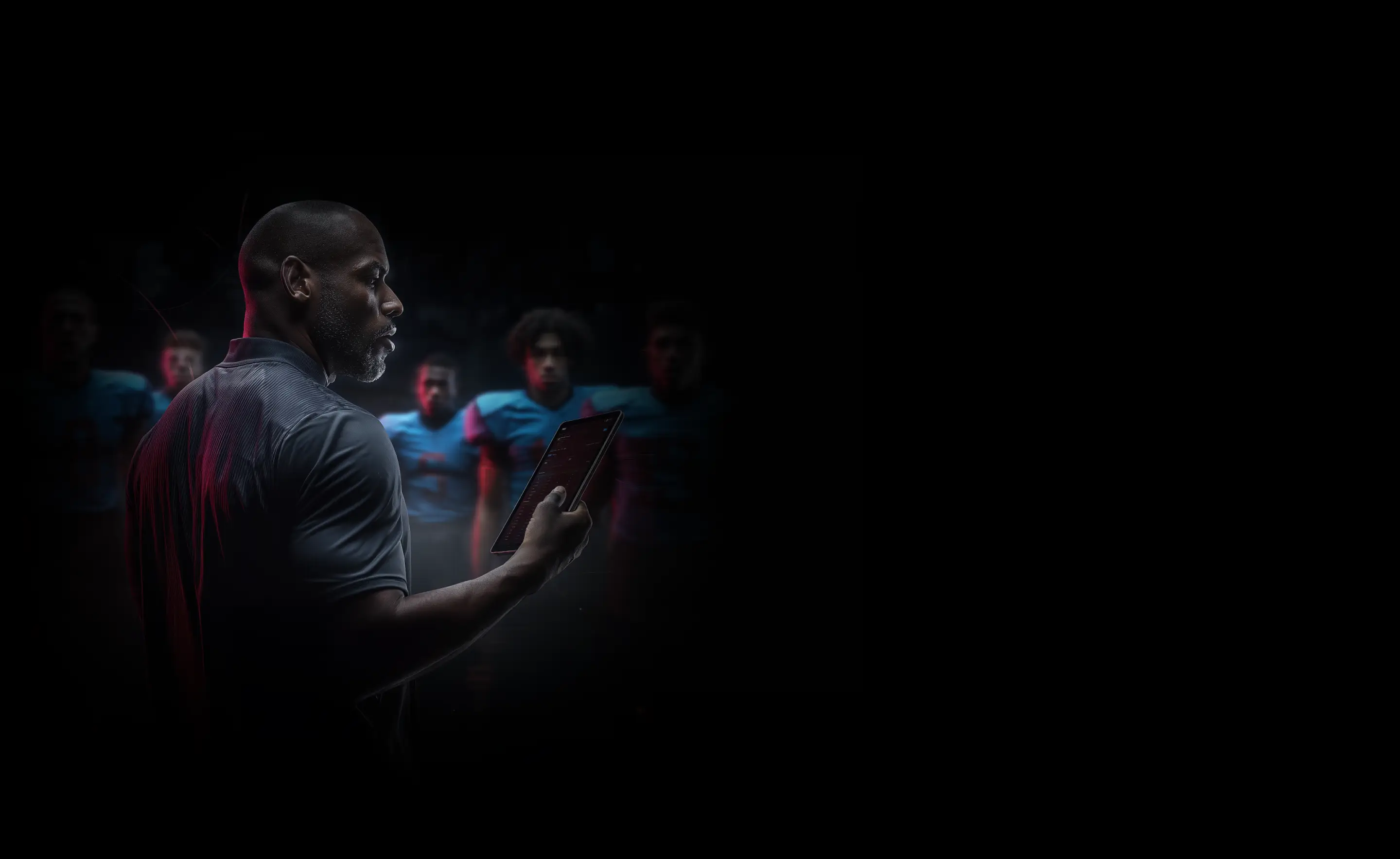 Football team training with the Crucible platform